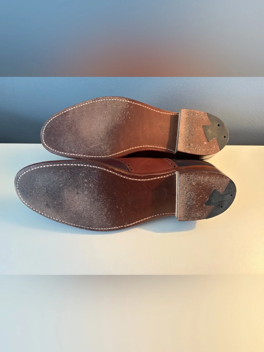 Alden x Leffot Color 8 & Brown Alpine Grain Saddle Shoe Size 10D